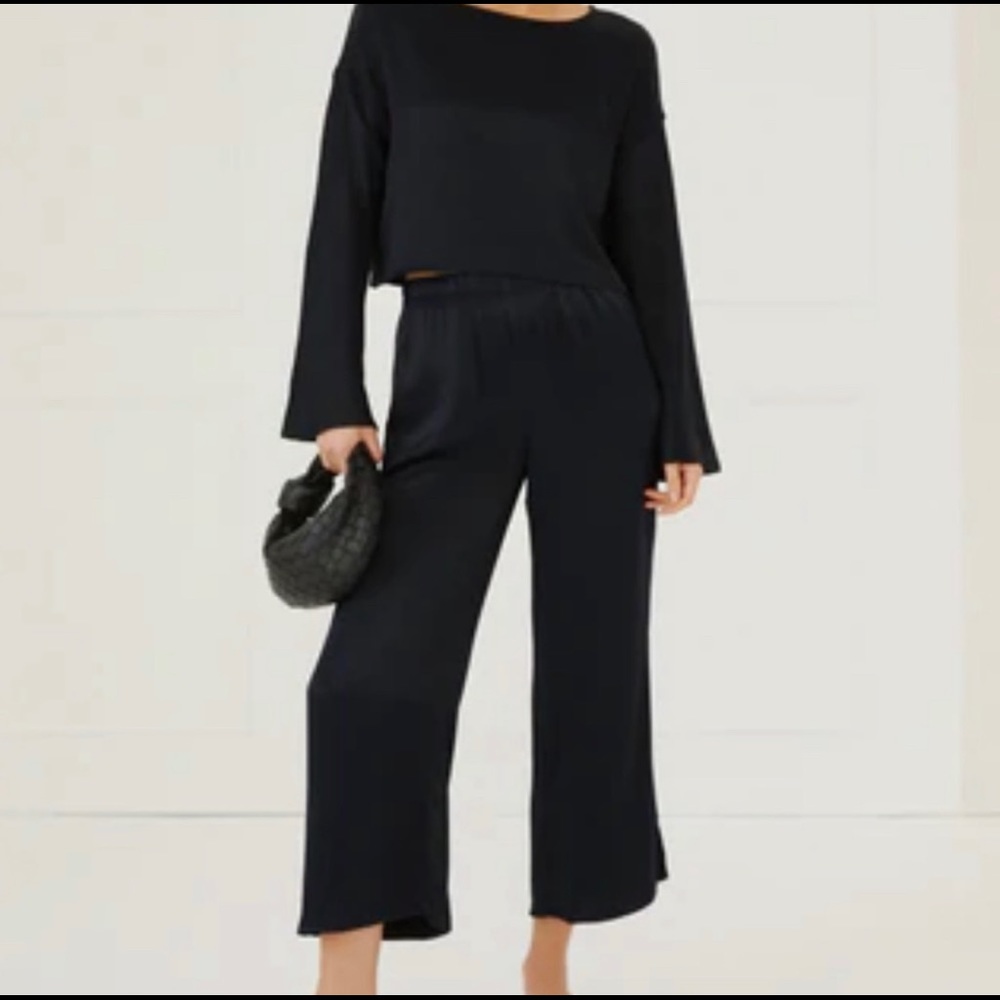 SomethingNavy silk set